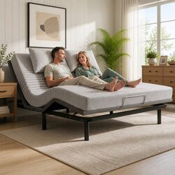 Adjustable Electric Bed Frame with 15cm Memory Foam Mattress