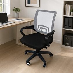 Adjustable Height Office Chair with Mesh Back and Lumbar Support