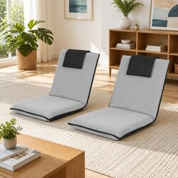 Adjustable Recliner Sofa Bed Chair in Grey