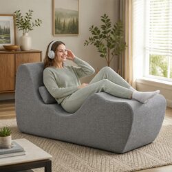 High-Density Foam Ergonomic Lounge Chair with Storage