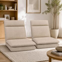 Foldable Floor Chair Sofa Recliner with Adjustable Positions