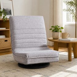 360° Swivel Floor Chair with Foldable Design and Sturdy Frame