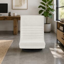 Foldable White Linen Swivel Recliner Chair Specifications
