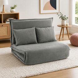 2-Seater Floor Lounge Sofa Bed with Adjustable Support