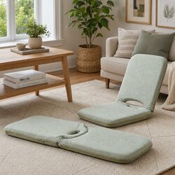 Adjustable Green Floor Chair with Foldable Design