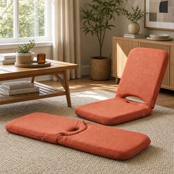 5 Position Adjustable Floor Chair in Orange