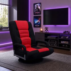 Floor Gaming Chair with 360 Swivel and 6 Adjustable Positions