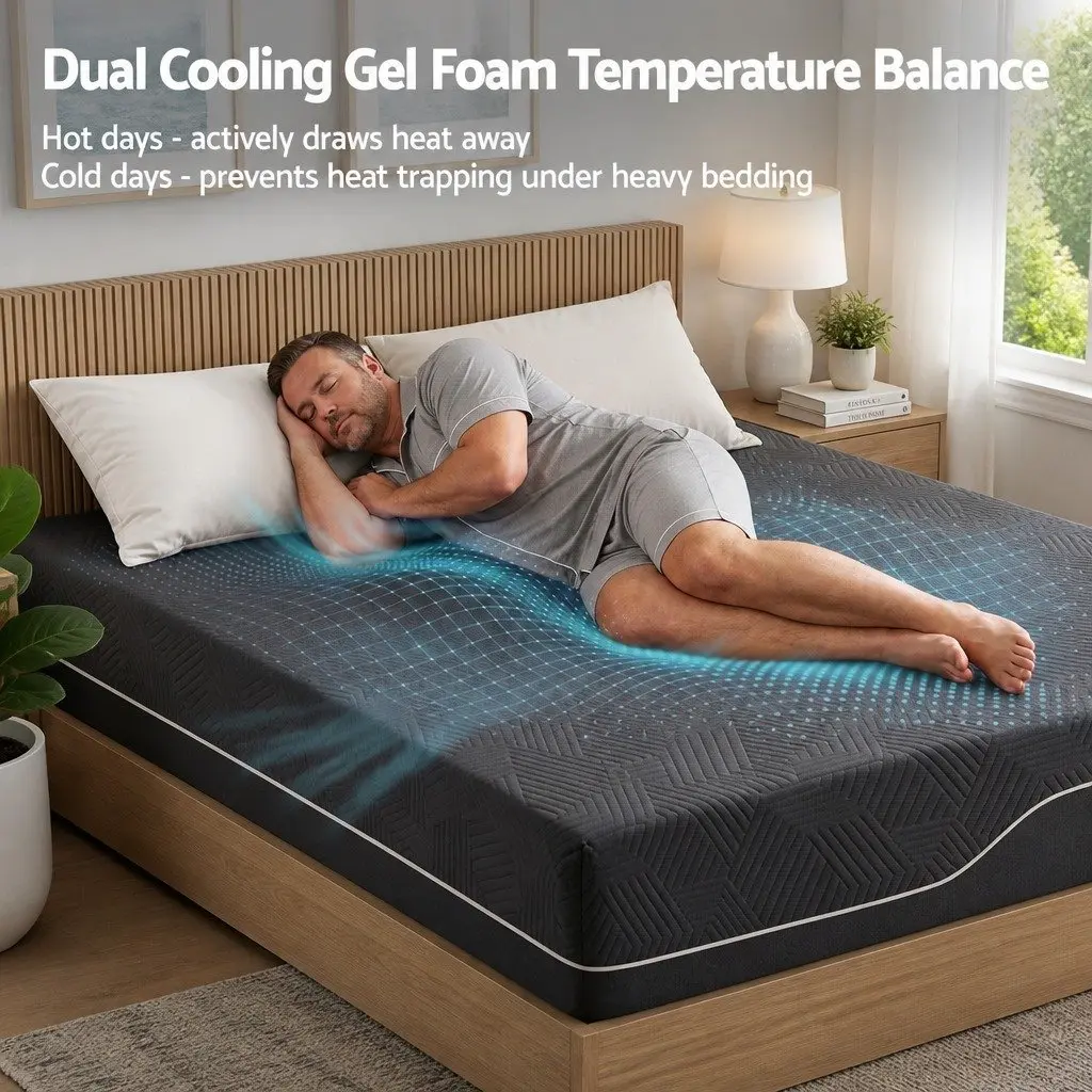 Queen Memory Foam Mattress 30cm with Cooling Gel Layers