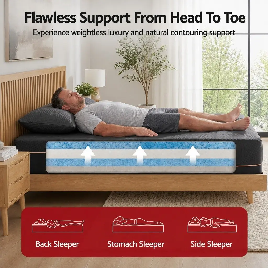 Queen Memory Foam Mattress 30cm with Cooling Gel Layers