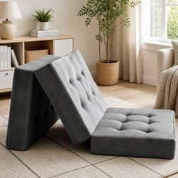 Folding Mattress with High-Density Foam and Corduroy Cover