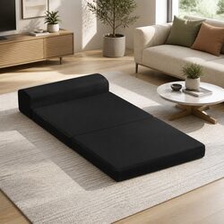 Black Foldable Foam Mattress Sofa Bed Specifications