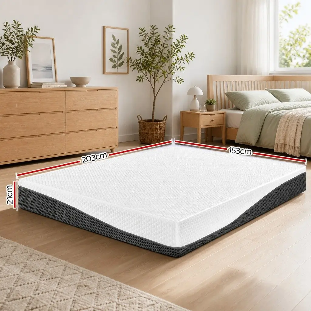 Cool Gel Memory Foam Mattress Queen 21cm Non-Spring