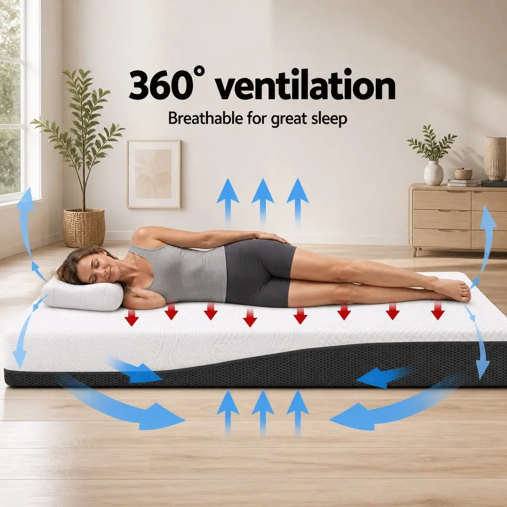 Cool Gel Memory Foam Mattress Queen 21cm Non-Spring