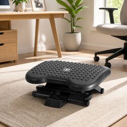 Under Desk Footrest with Adjustable Tilt and Acupressure