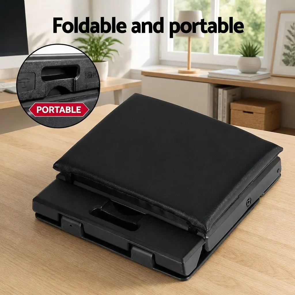 Foot Rest Stool Adjustable Height and Angle Black
