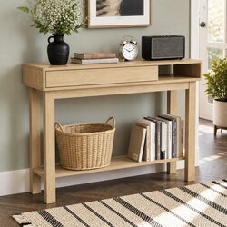Compact Console Table with Storage Solutions