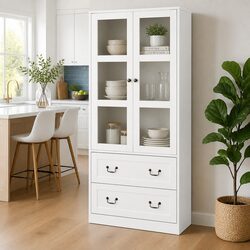 Buffet Sideboard 180cm Kitchen Storage Cabinet with Drawers