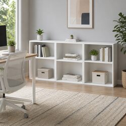 3-Piece Modular Cube Bookshelf with Adjustable Heights
