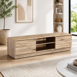 Stylish 160cm TV Unit with Open Shelves