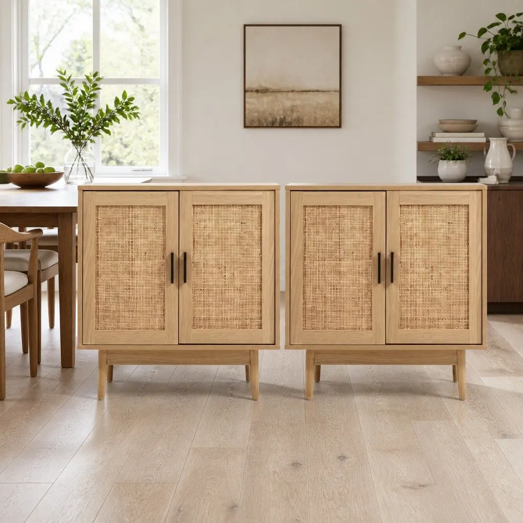 Buffet Sideboard Cabinet Compact Storage 70cm Pine Wood