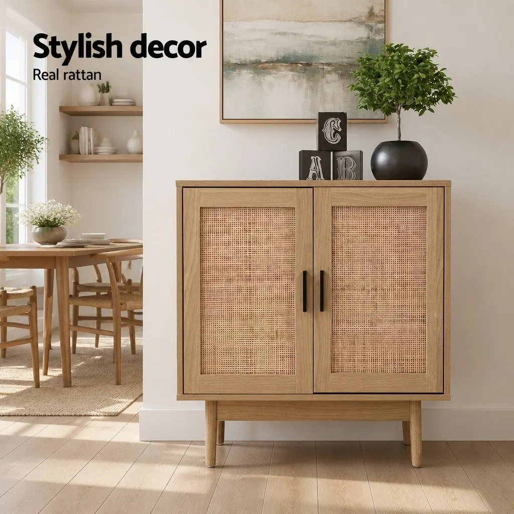 Buffet Sideboard Cabinet Compact Storage 70cm Pine Wood