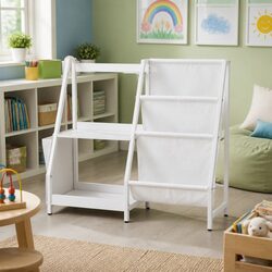 Durable Kids 3-Tier Bookshelf with Sling-Style Racks