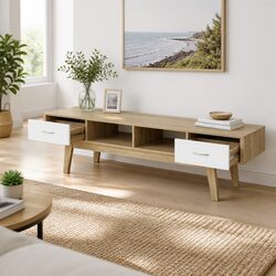Scandinavian TV Cabinet Unit 180cm with Storage