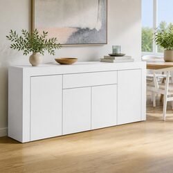 Buffet Sideboard Cabinet 180cm White Storage Solution