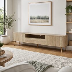 200CM TV Entertainment Unit with Storage and Drawers