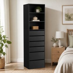 Functional 6 Drawer Chest Tallboy for Organized Spaces