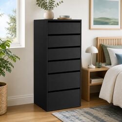 6 Drawer Bedroom Chest with Handle-Free Design