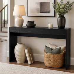 Sleek 120cm Black Console Table for Stylish Spaces