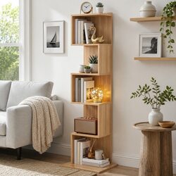 5 Tier S-Shaped Bookshelf Storage Unit Specifications