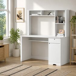 Office Study Table with Sliding Drawer and Storage Cabinet
