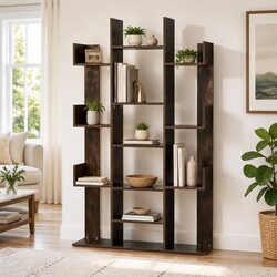 Tree-Shaped Bookshelf Display Stand with 13 Shelves