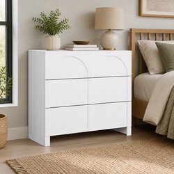 Sleek White 3 Drawer Storage Chest for Modern Spaces
