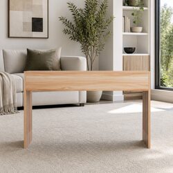 Rectangle Coffee Table: E1-Grade MDF, Pine Wood Finish