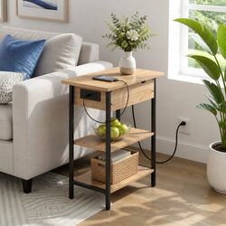 Compact Coffee Table with Power Hub and Storage Solutions