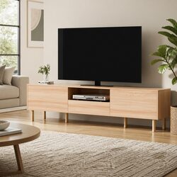 180cm Lowline TV Cabinet with Solid Pine Wood Legs