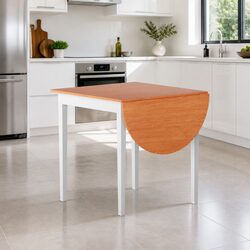 Semi-Circle Top Extendable Dining Table in Pine