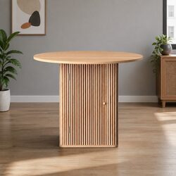 1M Dining Table with Storage Base in Pine Wood