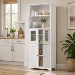 White 160cm Buffet Sideboard Storage Cabinet