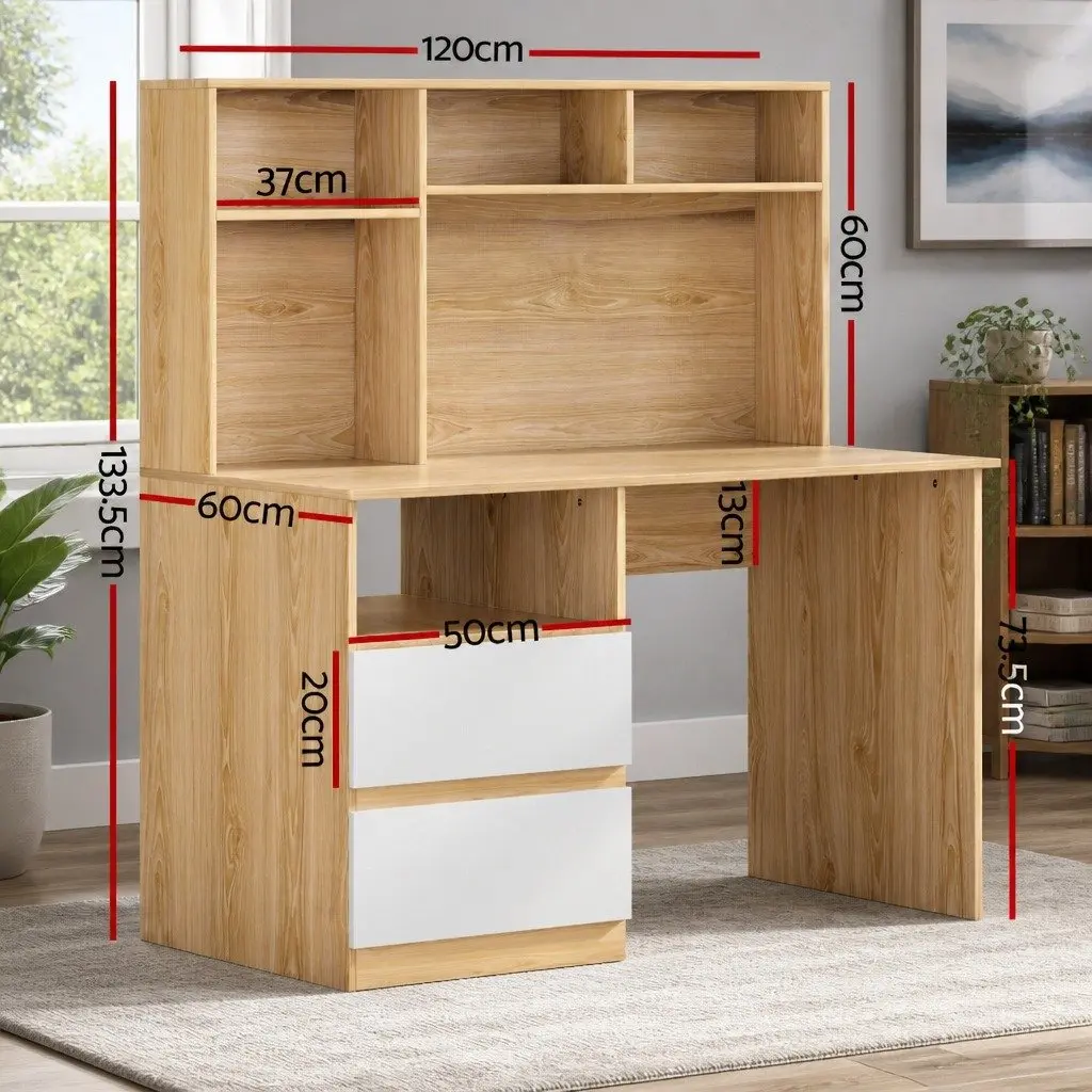 Computer Desk with Storage Solutions Wide White