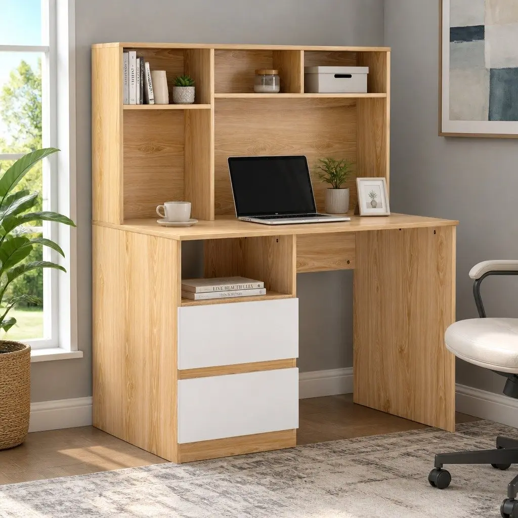Computer Desk with Storage Solutions Wide White