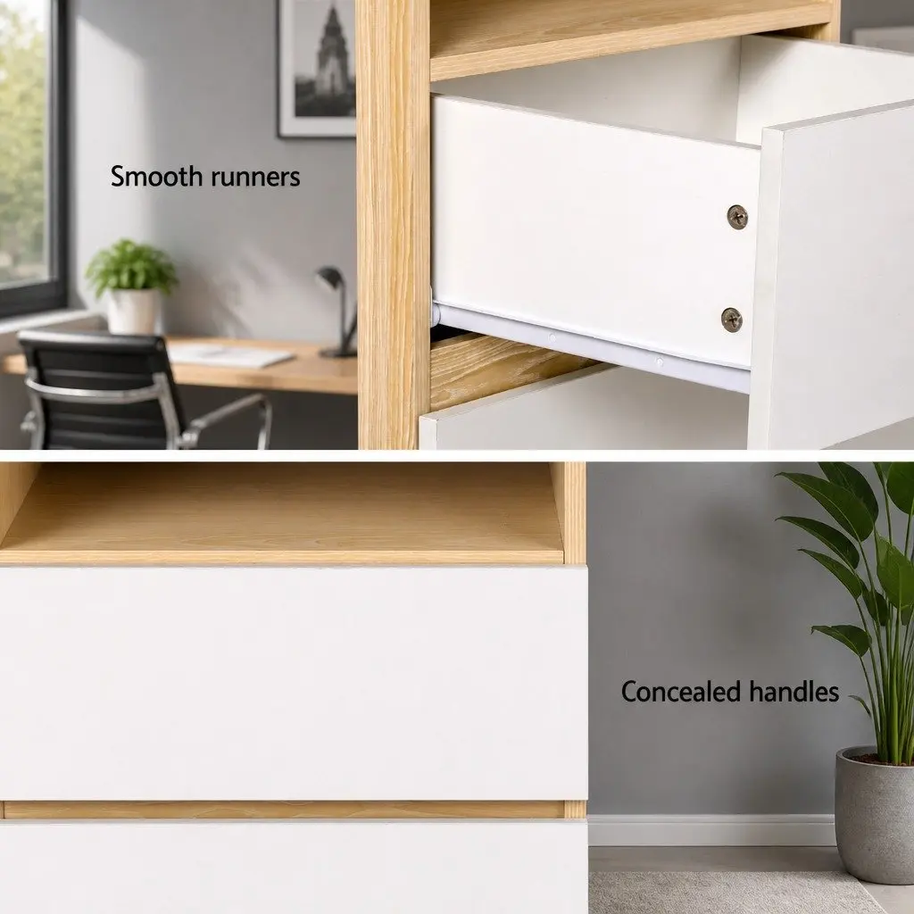 Computer Desk with Storage Solutions Wide White
