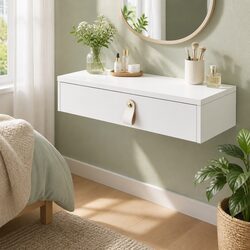 Floating Dressing Table with LED Cloud Mirror