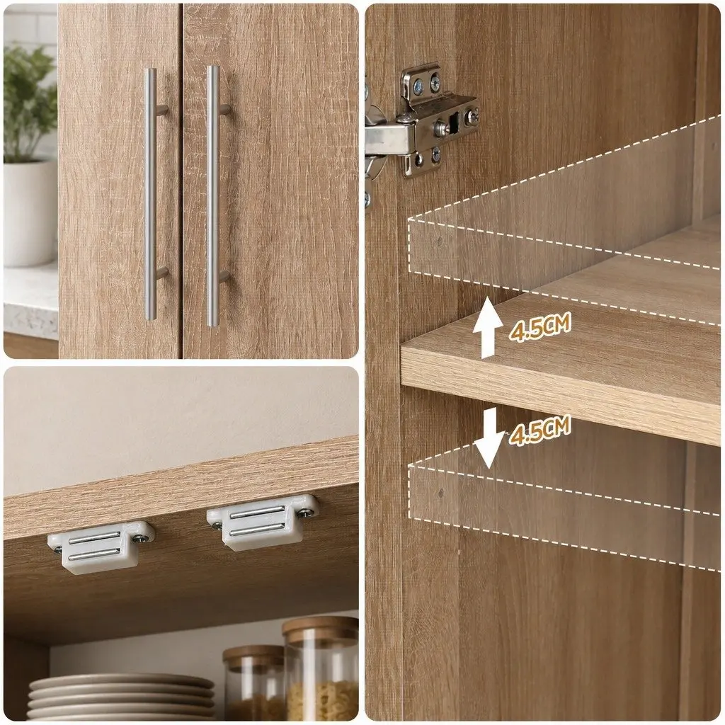 2x Freestanding Storage Cabinets in Pine Finish