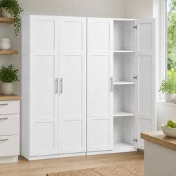 Functional 2-Door Storage Cabinet with Adjustable Shelves