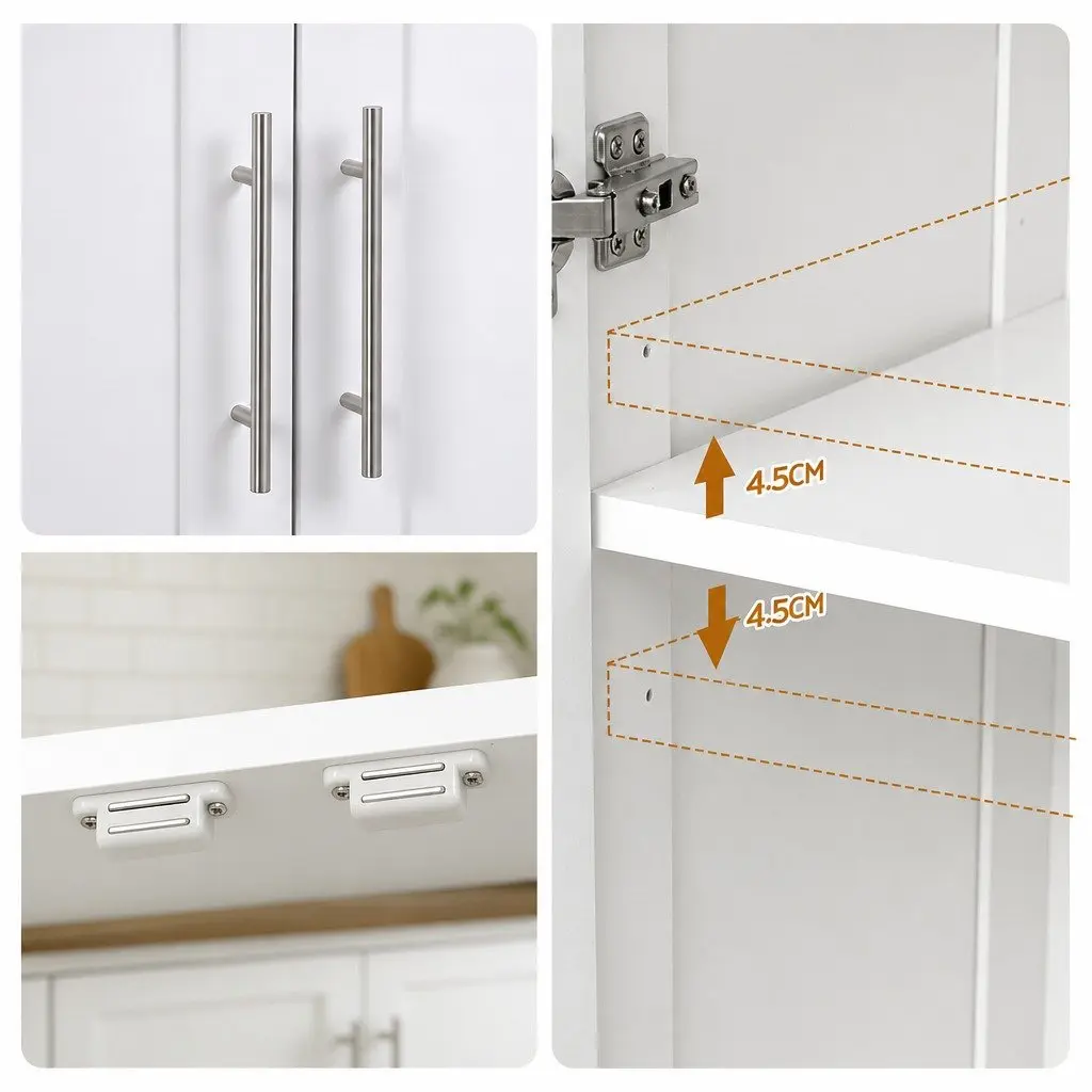 2-Door Storage Cabinet with Adjustable Shelves