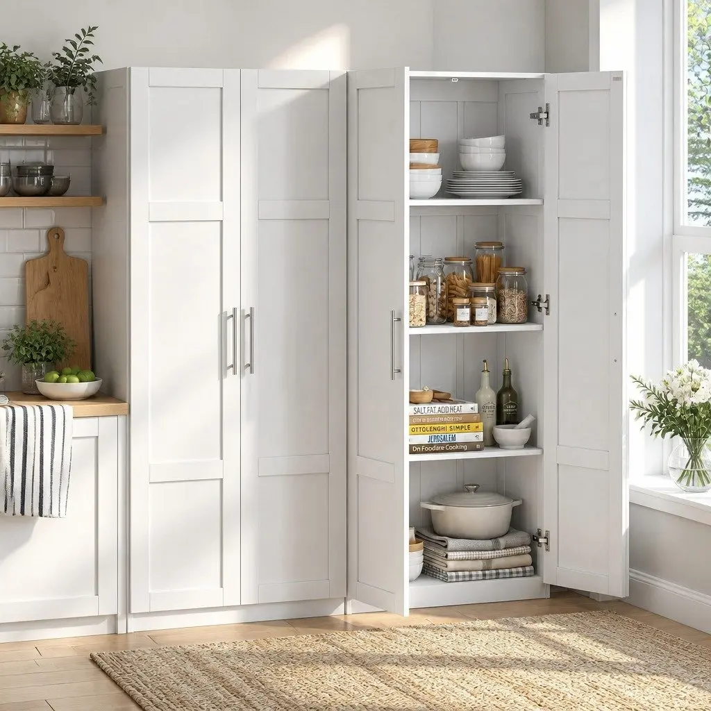 2-Door Storage Cabinet with Adjustable Shelves